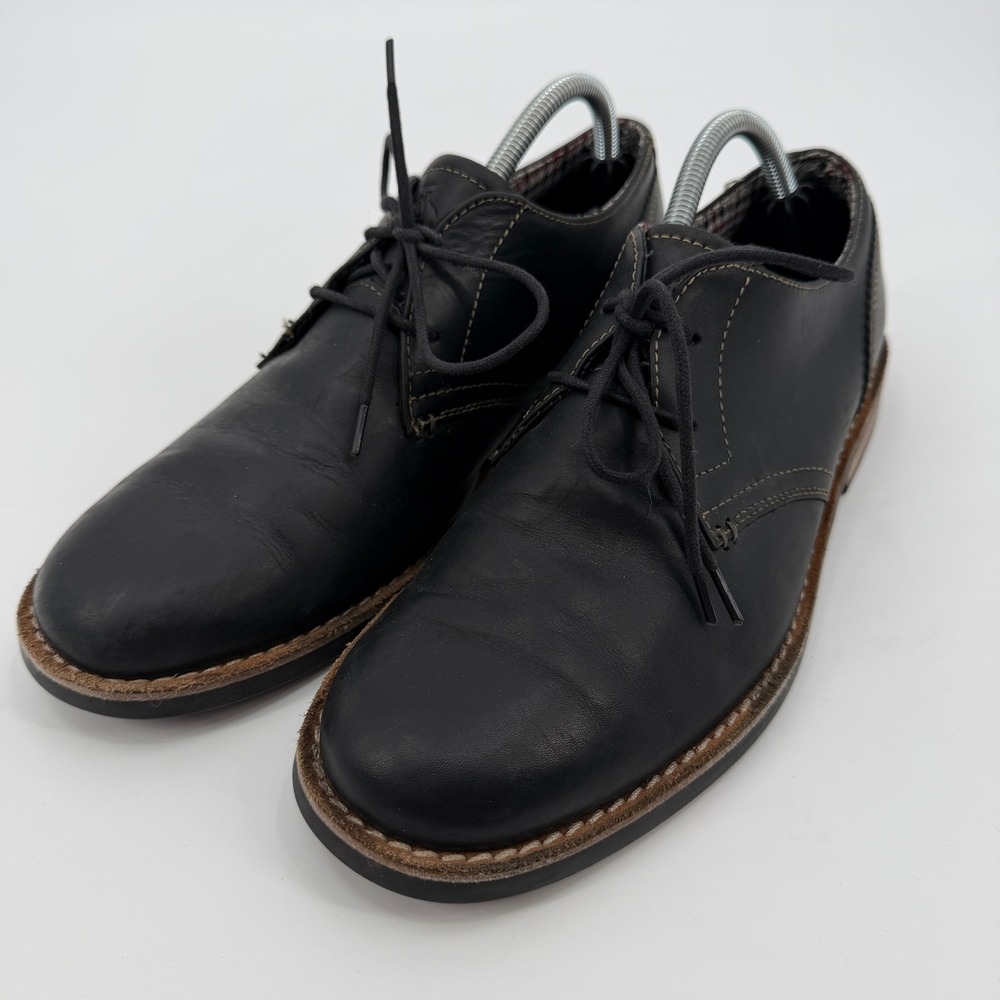 Original Penguin Munsingwear Black Leather Derby Dress Shoes Lace Up Round Toe‎